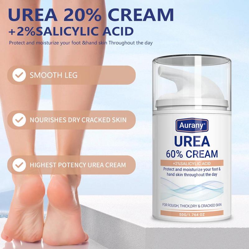 Urea & Salicylic Acid Foot Cream, Deep Moisturizing Foot Care Lotion, Exfoliating Foot Care Moisturizer for Dry Cracked Skin, Body Care Products