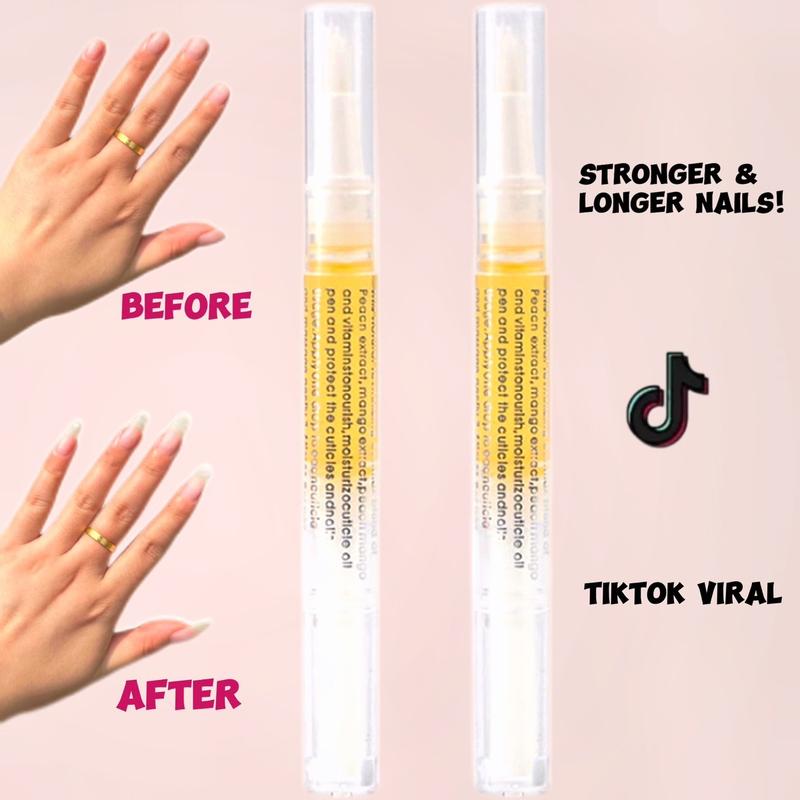 Nail Growth Oil - Moisturize, Strengthen, and Brighten Nails, Overall Healthy Nail Care Solutions, Nourishing Manicure, Cuticle Oil Pen, Nail Oil