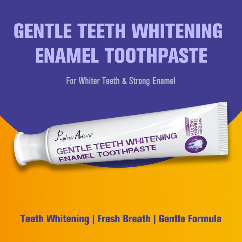 Gentle Teeth Whitening Enamel Toothpaste for Sensitive Teeth-Whitens Teeth, Fights Cavities & Removes Stains, Mint Flavor