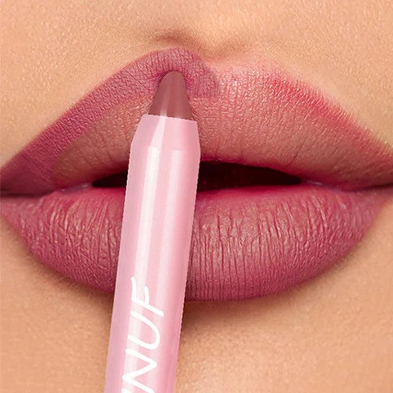 *(For a limited time)**BUY 6 GET 3 ( *65%OFF!)Colors Lipstick Pencil Waterproof Sexy Red Matte Contour Tint Lipstick Lasting Non-stick Cup Lipliner Pen Lip Makeup Cosmetic