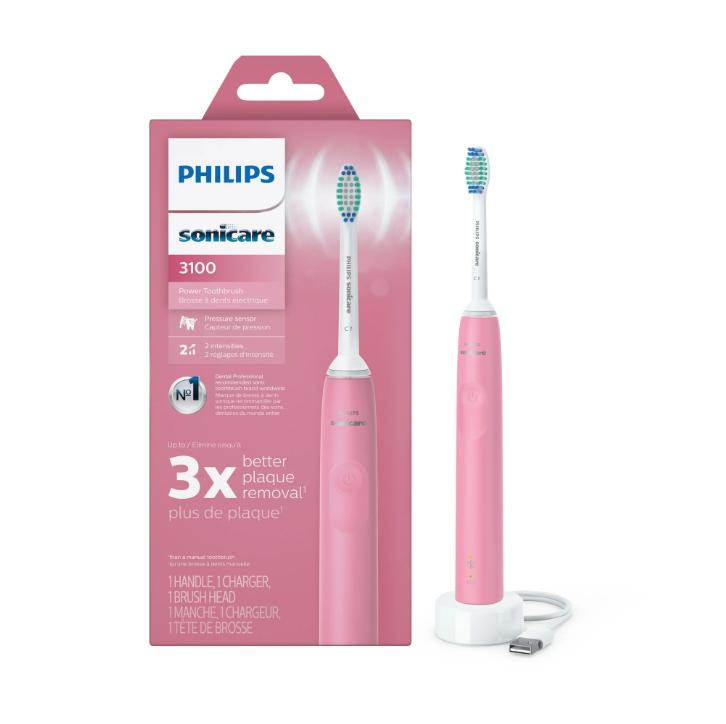 Philips Sonicare 3100 Power Toothbrush, Rechargeable Electric Toothbrush with Pressure Sensor