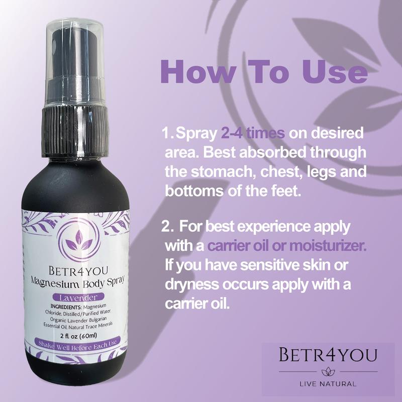 Betr4You - Topical Magnesium Body Spray - 2oz