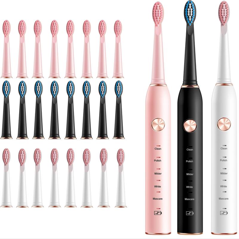 Rechargeable Smart Electric Toothbrush, 1 Set Portable Travel Oral Care Toothbrush, Waterproof Personal Care Appliances for Adults, Christmas Gift