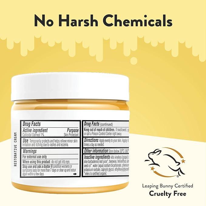 Eczema Honey Nut-Free Skin-Soothing Cream - Honey Lotion For Dry & Sensitive Skin - Natural Eczema Cream for Adults & Kids - Itchy Relief Cream for Eczema, Psoriasis, Dermatitis & More