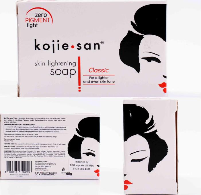 Kojie San Skin and Body Brightening Soap with Kojic Acid, Coconut & Tea Tree Oil - 65g x 1 Bar