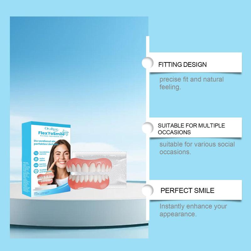 Denture Set, 1 Box False Teeth for Christmas Gift, Enhance Self-Confidence, Oral Care Products For Women & Men, Dental Care Products For Home & Travel