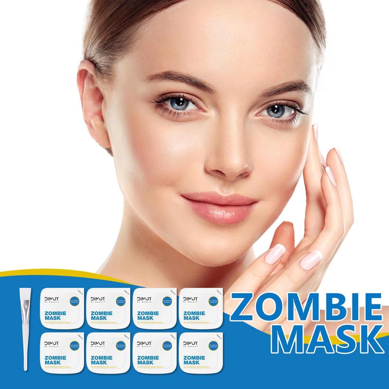 Zombie Pack Face Mask, 8 Counts box Hydrating Zombie Face Mask Pee Brightening Skin for All Skin Types, Collagen Face Mask, Biodance Bio-collagen Real Deep Mask, Peel Off Face Mask, Collagen Night Wrapping Mask, Christmas Gift