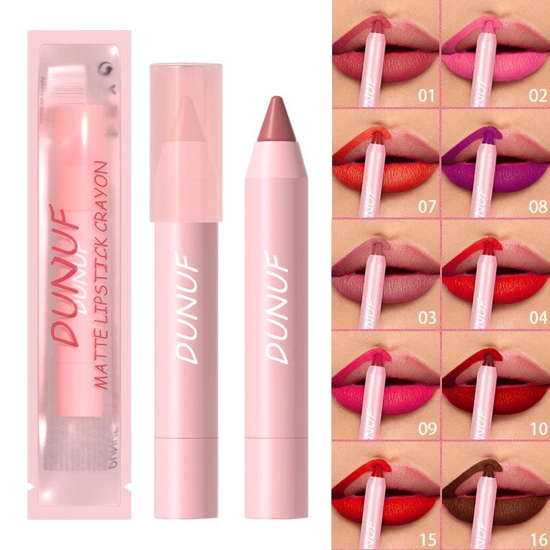 *(For a limited time)**BUY 6 GET 3 ( *65%OFF!)Colors Lipstick Pencil Waterproof Sexy Red Matte Contour Tint Lipstick Lasting Non-stick Cup Lipliner Pen Lip Makeup Cosmetic