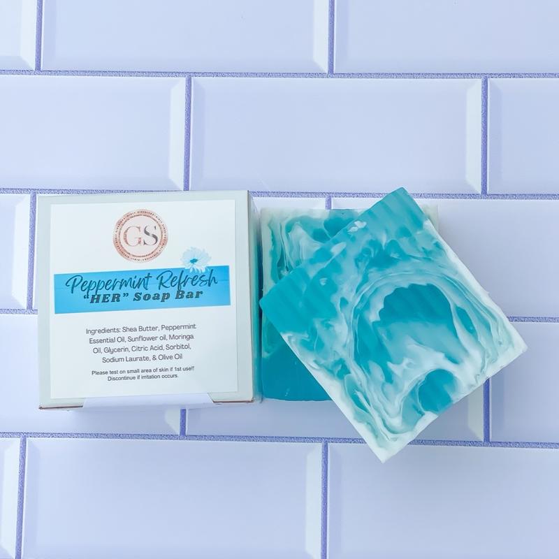 Peppermint Refresh “HER” Soap Bar  Moisturizing Skincare Cleansing Body Care