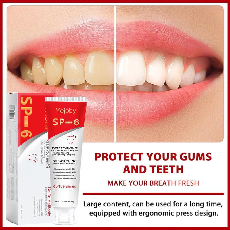 [+5$Get 2Pcs] SP-6 Probiotic Toothpaste：Enhanced Formula Balances The Oral Microbiome, Removes Stains, And Provides Long-lasting Fresh Breath.