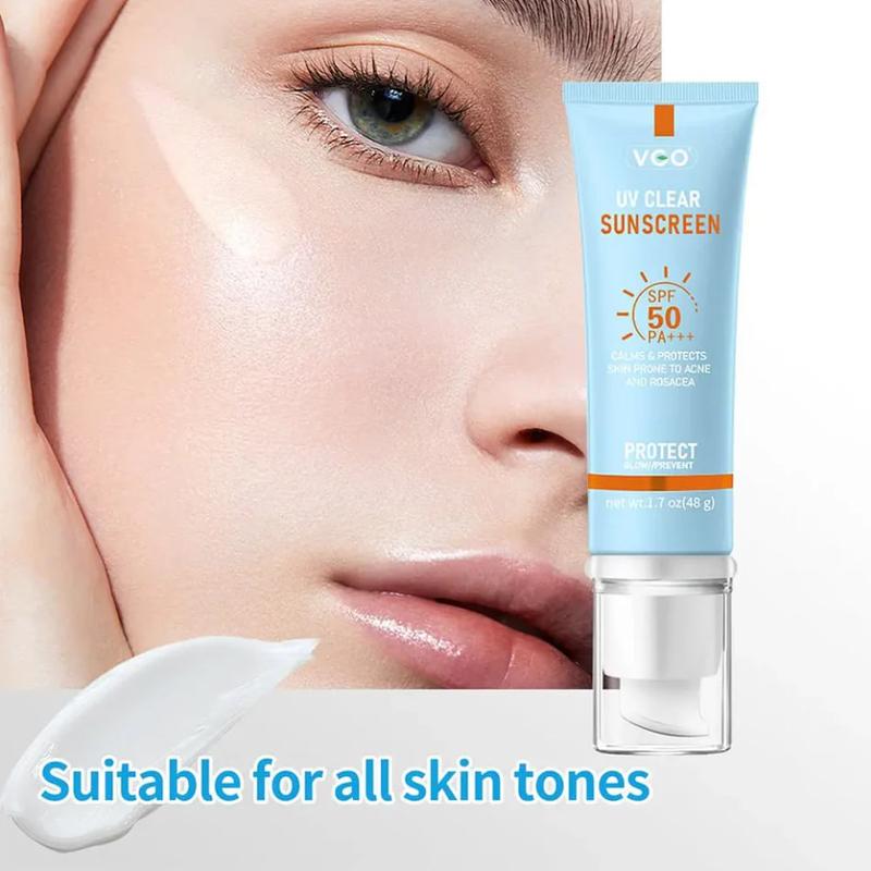 Buy one and get one free VGO Sunscreen SPF 50 PA+++ 48g UV protection lightweight moisture-A2 Cream Facial Moisturizing Skincare