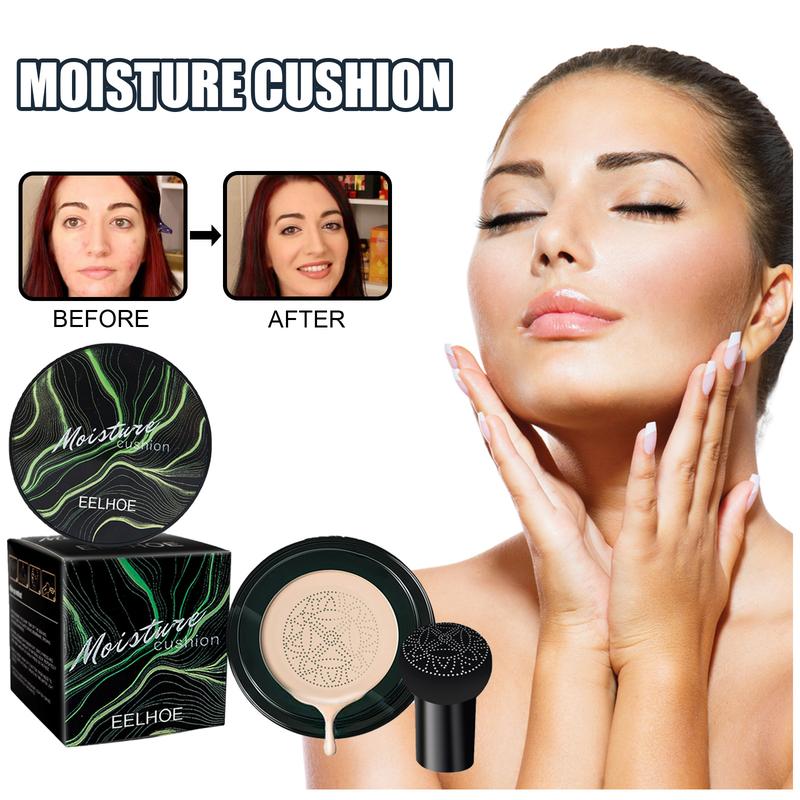 EELHOE Moisturizing Mushroom Head AirCushion CC Cream, Long LastingHydrating Makeup Base, Full CoverageFlawless Makeup Cream, LightweightConcealer Foundation CosmeticProduct foundation makeup Hydrate Moisturizer