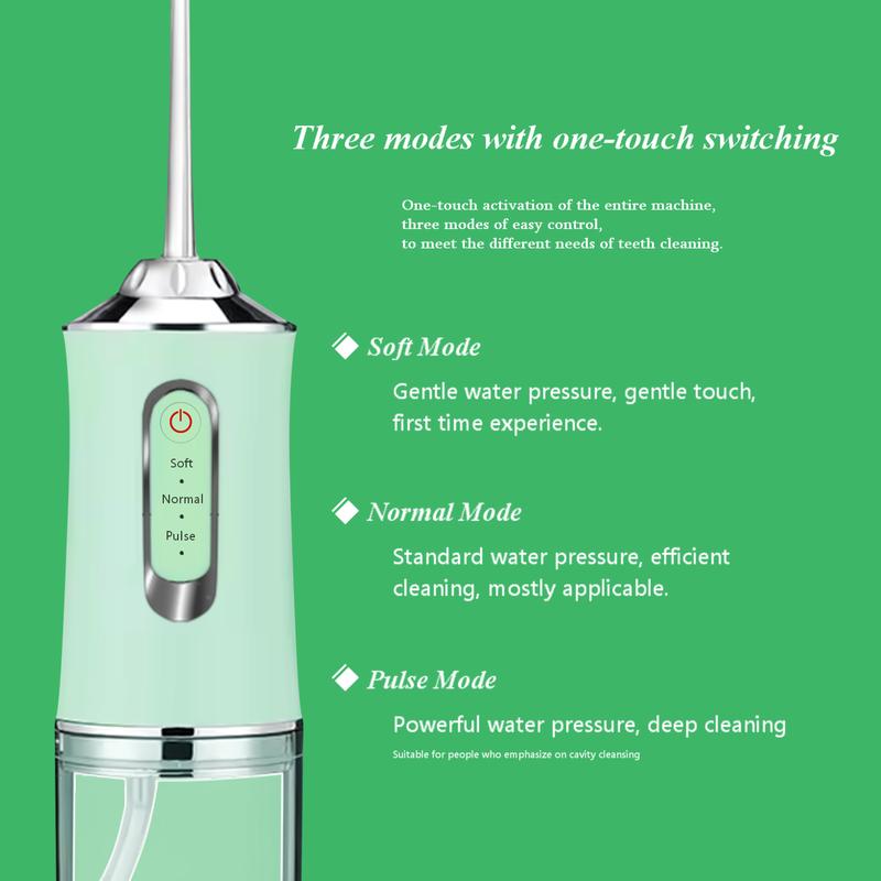 ETHME Burst Water Flosser Christmas Gift Toothbrush Upgrade Oral Rinse Strongest Cheaper Flosser with 3 Modes 4 Jets Cordless Portable Cleansing for Home Travel