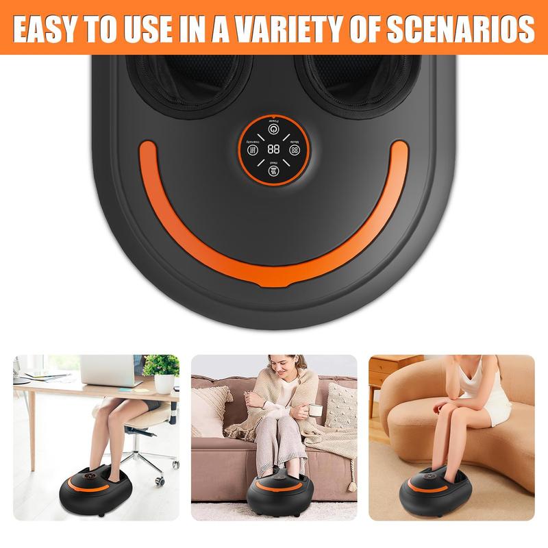 [Cyber Monday Deal] Foot Massager Machine with Soothing Heat, Comfort Deep Kneading Therapy, Air Compression foot massagers, Improve Blood Circulation and Foot Wellness,Relax for Home or Office Use(Black)