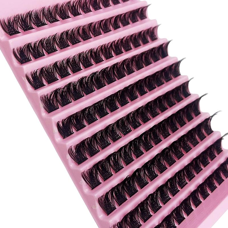 Natural Look Cluster Lashes, 120pcs pack 8-16mm Individual False Eyelashes, Fluffy Cluster Lashes for Women and Girls Eye Makeup Enhancement, Christmas Gift