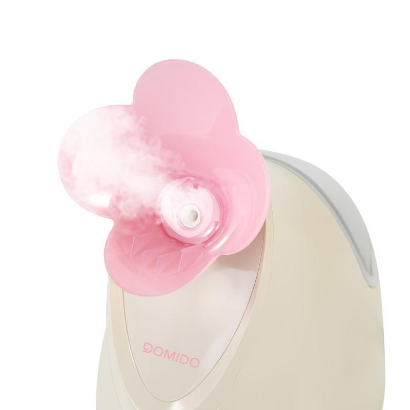 DOMIDO Zephyra Ionic Facial Steamer - Home Spa Warm Mist Humidifier for Deep Cleansing, Hydration & Anti-Aging - Ideal for Pore Care & Skin Rejuvenation