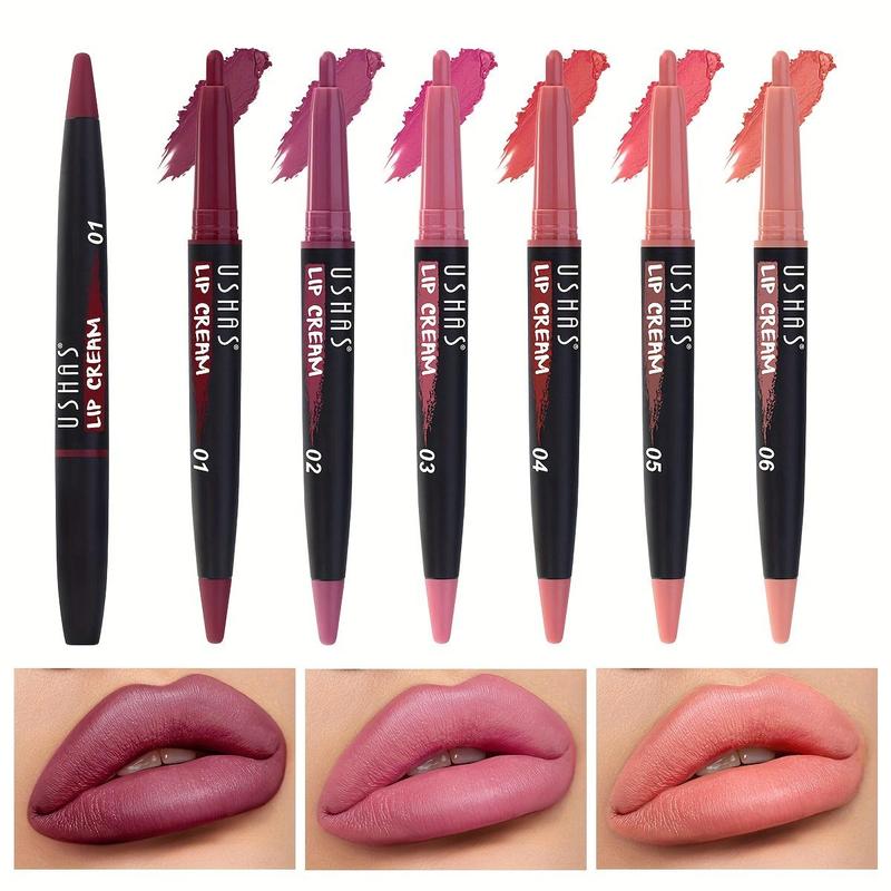 Long Lasting Hydrating Lip Liner & Lip Gloss Set, 2pcs set Smoothing Easy Coloring Lip Liner Stick, Moisturizing Lip Makeup Product