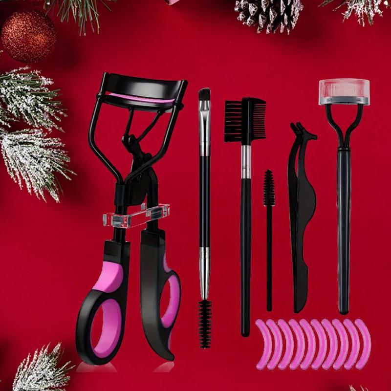 Eye Care Makeup Tool Kit (16pcs set), Including Eyelash Curler & Eyelash Brush & Eyebrow Trimmer & Eyebrow Brush & Eyelash Comb & Lash Tweezers for Women, Christmas Gift