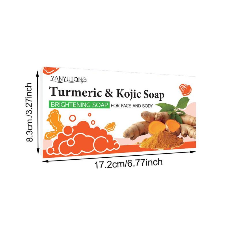 Turmeric Kojic Brightening Soap, 3 Counts box Deep Cleansing Body Soap, Moisturizing Body Wash Gentle Soap for Face & Body, Body Care Product