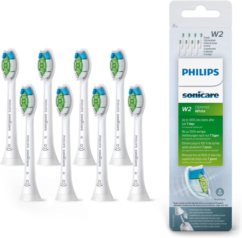 Philips W2 Sonicare Optimal Whitening White BrushSync Heads 8 Count