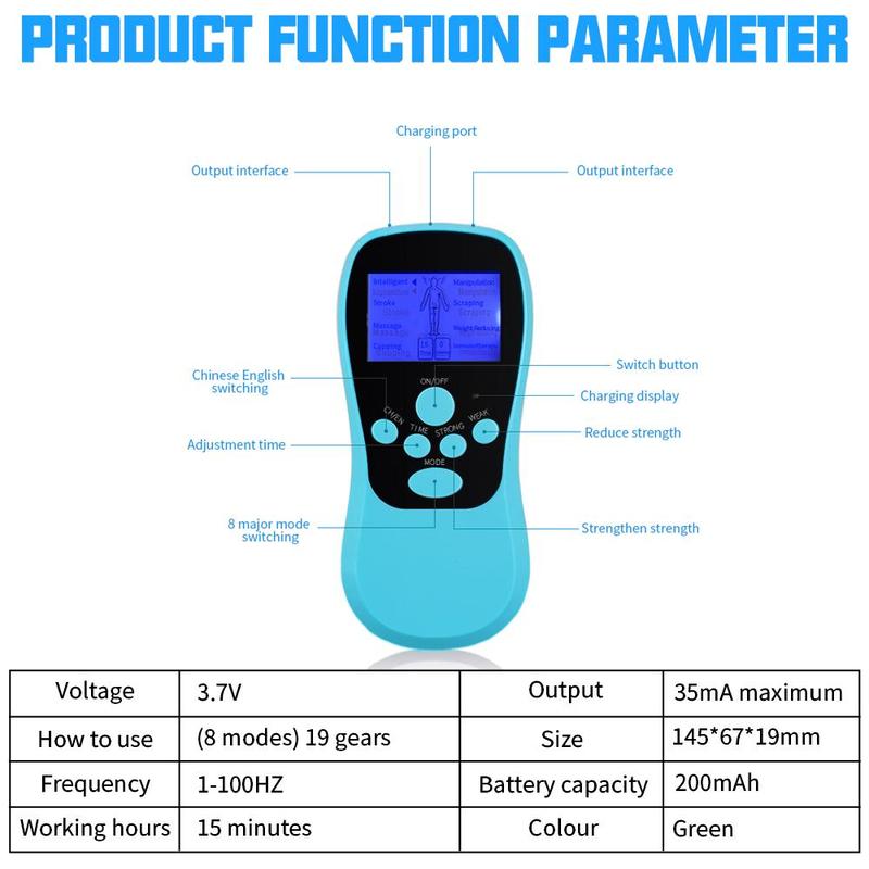 Electric Professional Muscle Stimulation Machines, 1 Box Multifunctional Pulse Impulse Mini Full Body Massager & Accessories for Home & Travel, Christmas Gift