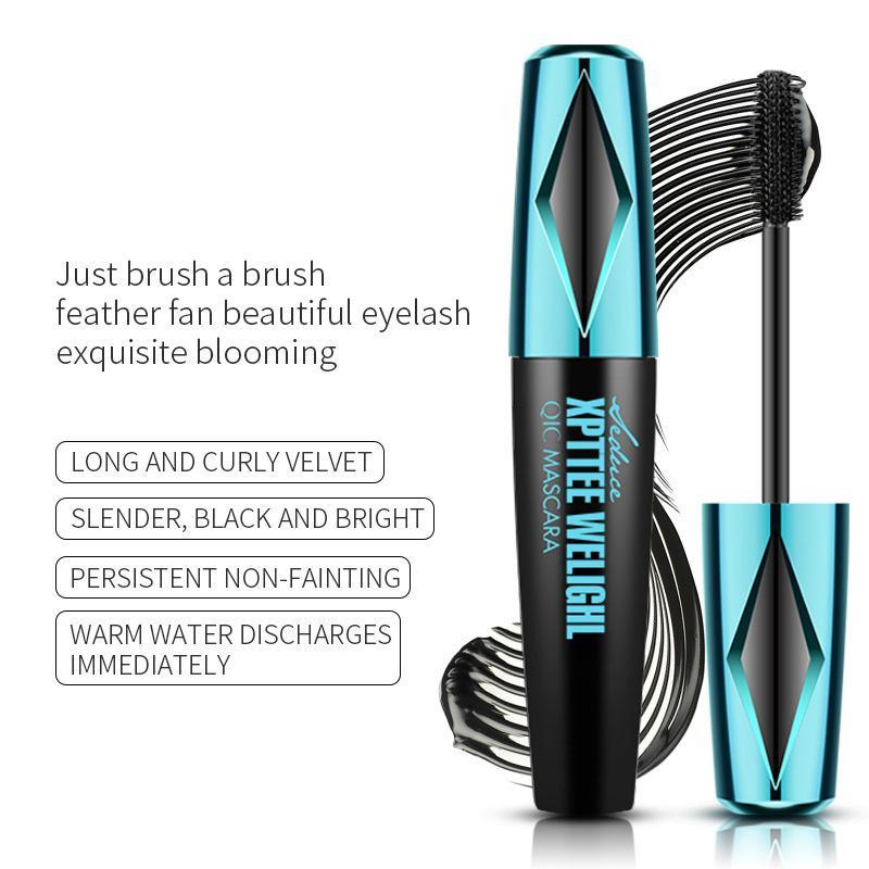 4D Tubing Waterproof Mascara, No Smudging Thick Volumizing Mascara, Curl Lash Mascara, Professional Eye Enhancement Makeup Product