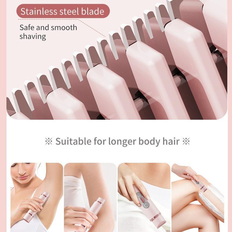 Electric Bikini Trimmer for Women, 1 Box Rechargeable 2 in 1 Body & Facial Hair Removal, Waterproof Wet & Dry Use Trimmer for Women