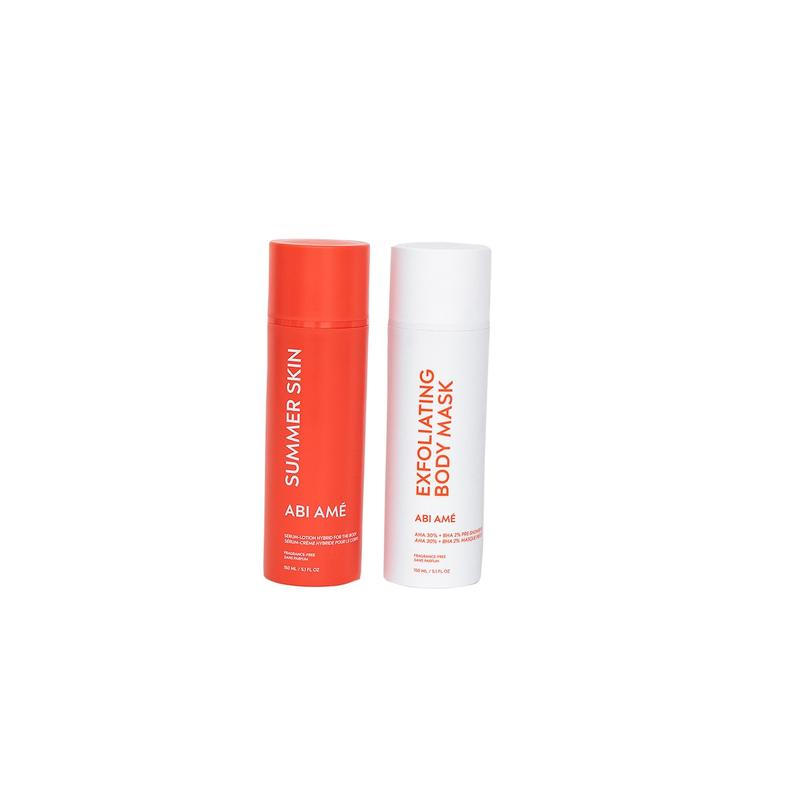 Soft Skin Duo: exfoliate + hydrate, body care for smooth, soft, hydrated skin Exfoliant Glycolic