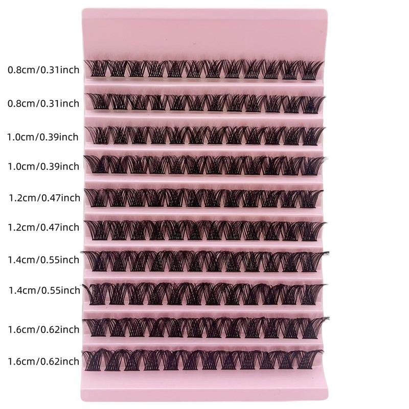 Natural Look Cluster Lashes, 120pcs pack 8-16mm Individual False Eyelashes, Fluffy Cluster Lashes for Women and Girls Eye Makeup Enhancement, Christmas Gift