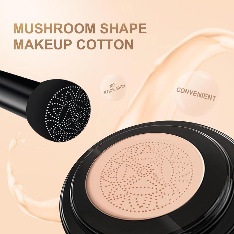 Air Cushion CC Cream Mushroom Head Foundation, Moisturizing BB Cream Makeup Long Lasting Concealer