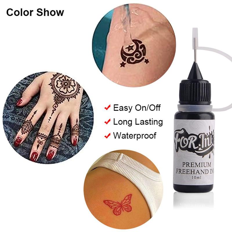 Freestyle Hand & Body Tattoo Stencil & Ink Kit, 1 Set Including 6 Stencils and 3 Tints & Accessories, Temporary Body Tattoo Supplies, DIY Body Tattoo, Fake Tattoos Custom