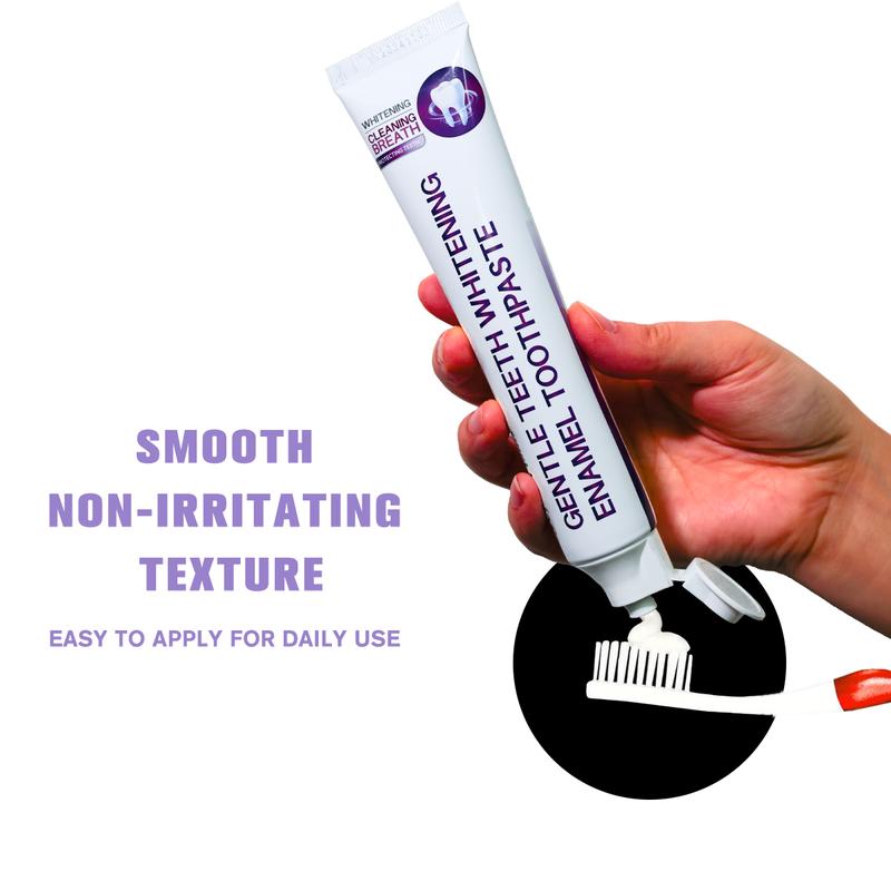 Gentle Teeth Whitening Enamel Toothpaste for Sensitive Teeth-Whitens Teeth, Fights Cavities & Removes Stains, Mint Flavor