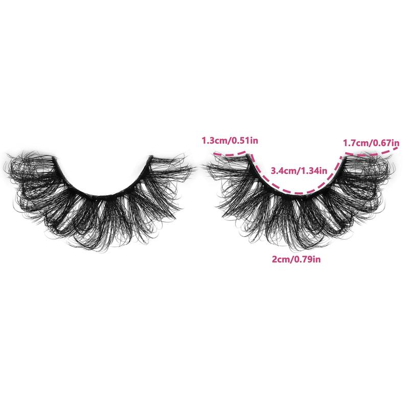 Fluffy False Eyelashes, Natural Look Cross Eyelash for Women, Curling Volumized Eye Makeup Strips Lashes for Eyelash Extension, Summer Eye Makeup Tool, Makeup Products, Makeup Set