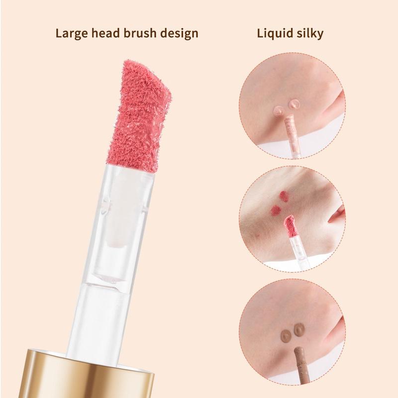 Long-lasting Liquid Highlighter, 3 Counts set Liquid Blush, Liquid Contour, Natural Glow Liquid Luminizer Suitable for Face & Body