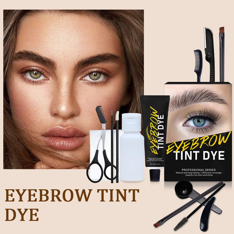 Eyebrow Tinting Kit – DIY Eyebrow Dye Kit, Chestnut Brown, Long-Lasting Waterproof Brow Gel for Natural, Defined, and Fuller Brows, Easy to Use, 20ml, Smudge-Proof, and Quick Application, Perfect for Home Use or Professional Salon Results Makeup Cosmetic