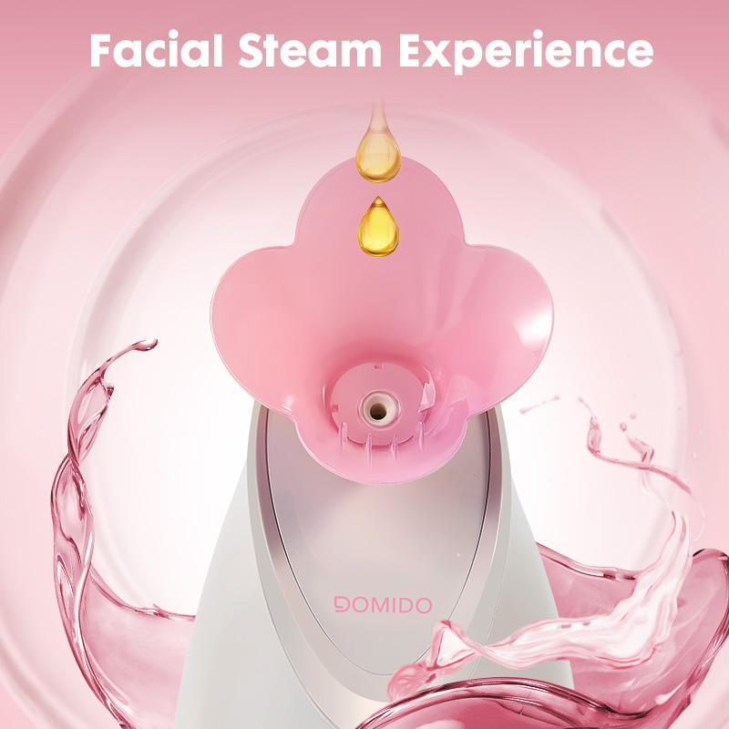 DOMIDO Zephyra Ionic Facial Steamer - Home Spa Warm Mist Humidifier for Deep Cleansing, Hydration & Anti-Aging - Ideal for Pore Care & Skin Rejuvenation