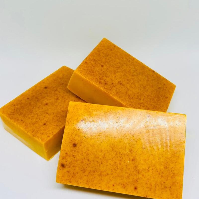 Lemon Turmeric & Kojic Acid Soap Bar, Facial and Body Cleansing, Daily Skin Cleansing Soap Bar, Suitable for Both Men and Women, Moisturizing and Mild Kojic Acid Soap Bar, Comes with Soap Bag