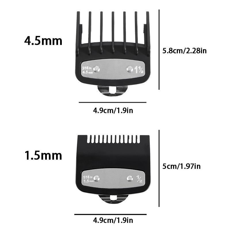 Electric Hair Clipper Limit Comb Set, 2 Counts set Hair Trimmer Stainless Steel Limit Combs without Hair Clipper, Professional Limiter Suitable for Hair Clipper, Barber, Salon, Barbershop, Christmas, Fall, Winter Gift, Gift