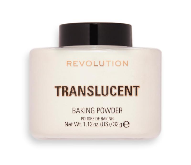 Revolution Beauty, Loose Baking Powder, Makeup Setting Powder, Long Lasting Coverage, Mattifies & Reduces Shine, Translucent, 1.13 Oz