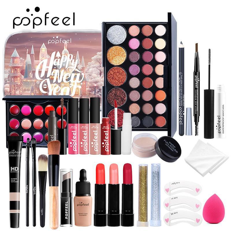 New Years Makeup Set, 1 Set Portable Makeup Set, Multi-functional Makeup Palette, Professional Cosmetic Product for Women & Girls