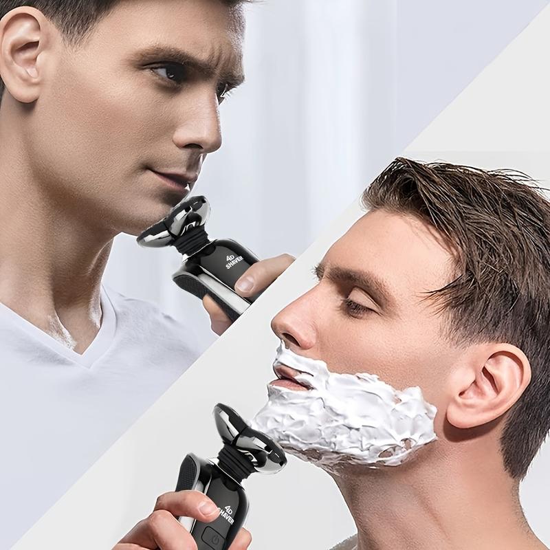 Exceptional Electric Shaver for Men - Men's 3D Dry Shaver with Magnetic Heads for Close Shaving and Travel Lock, IP68 Waterproof. Perfect Grooming, Wet and Dry Comfort! Comfort Plug electric shaver