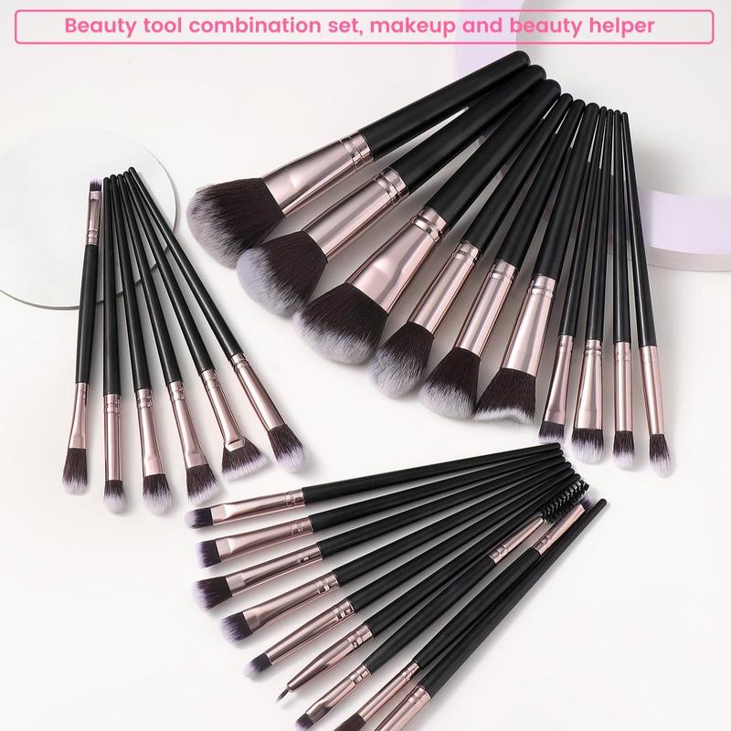 Makeup Tool Set, 46pcs set Makeup Brushes & Sponge & Powder Puff & Brush Cleaning Tool & Headband & Wristband & Wash Bag, Professional Makeup Tools for Women