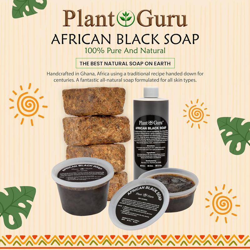 Premium Deep CleansingHandmade African Black Soap NaturalSoap with Shea Butter and Aloe VeraBody Wash Cleanser