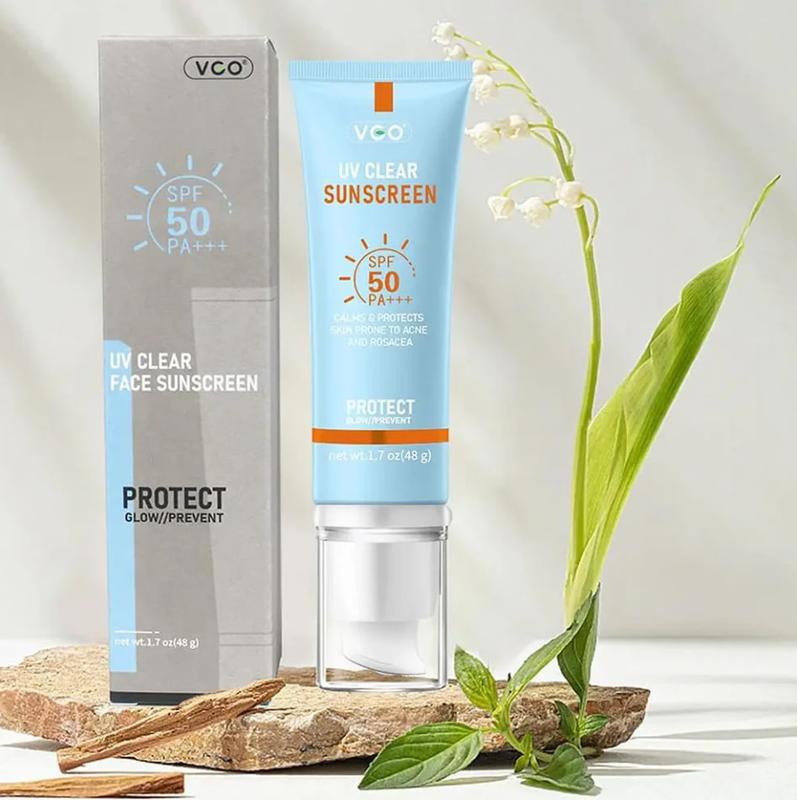 Buy one and get one free VGO Sunscreen SPF 50 PA+++ 48g UV protection lightweight moisture-A2 Cream Facial Moisturizing Skincare