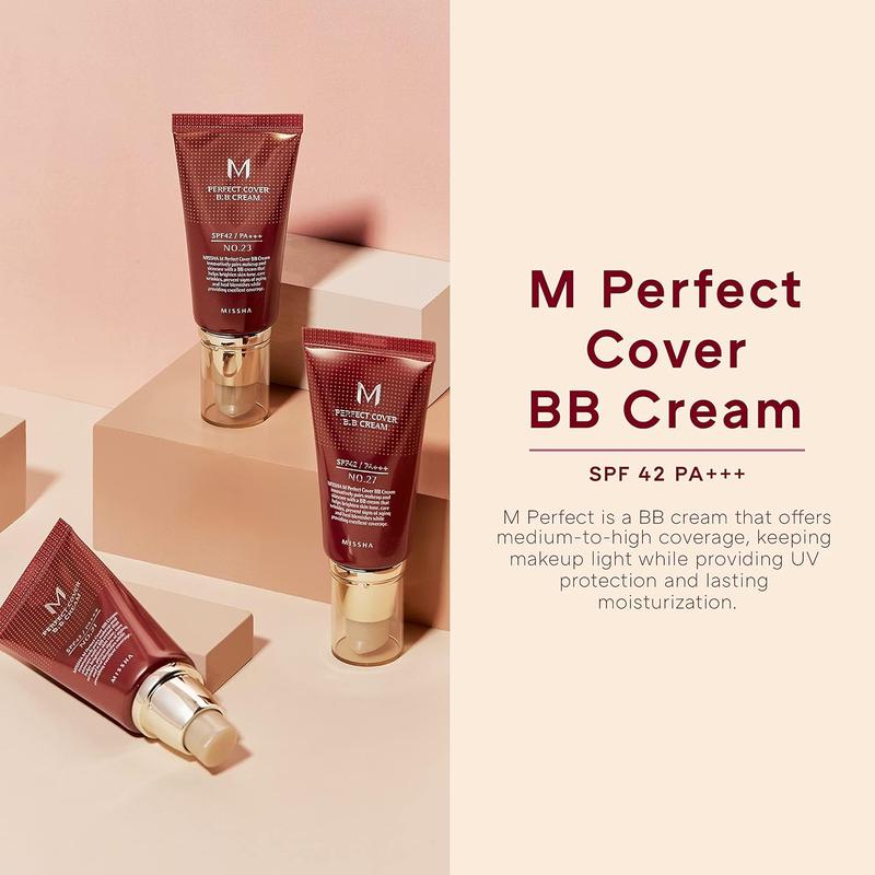 [ MISSHA ] M Perfect Cover BB Cream No.23 SPF42 PA+++ Balm Blemish Cosmetic Makeup Beeswax Color Coverage Flower Fragrance Smooth