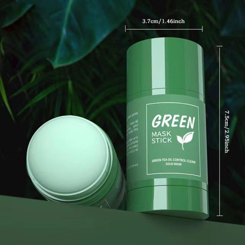 Green Tea Comfort Facial Skincare Mask Stick, Face Moisturizing Oil Controlling Mask Mud, Portable Facial Mask Stick for Travel Holidays