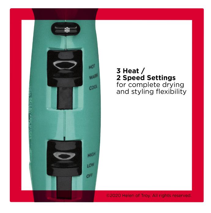 Revlon 1875W IONIC Volume Booster Hair Dryer, Green-Secador de pelo Revlon 1875W IONIC Volume Booster, color verde