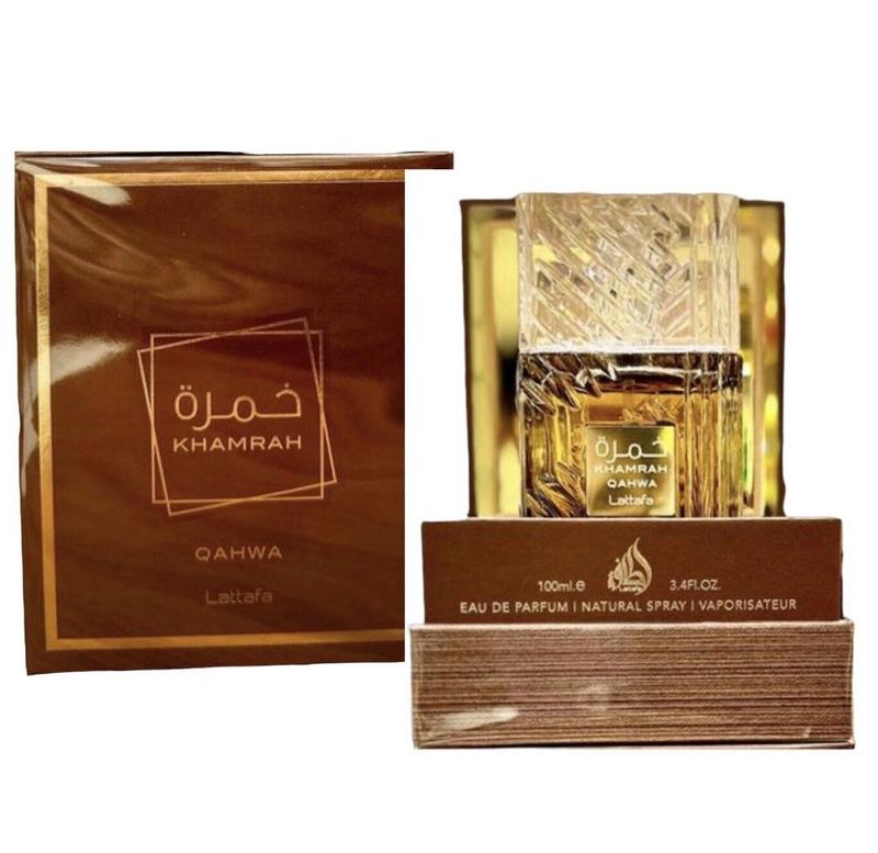 Lattafa Perfumes Khamrah Qahwa (Unisex) EDP - 100Ml (3.4Oz) By Lattafa - Long Lasting Unisex Fragrance with  Vanilla and Coffee notes Arabian Perfume