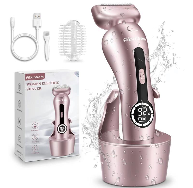 Electric Shaver for Women Best Electric Razor for Womens Bikini Legs Underarm Public Hairs Rechargeable Trimmer with Detachable Head Cordless Wet Dry Use Precise Safe