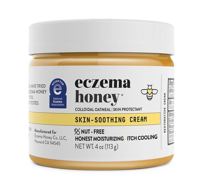 Eczema Honey Nut-Free Skin-Soothing Cream - Honey Lotion For Dry & Sensitive Skin - Natural Eczema Cream for Adults & Kids - Itchy Relief Cream for Eczema, Psoriasis, Dermatitis & More